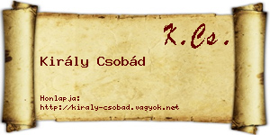 Király Csobád névjegykártya